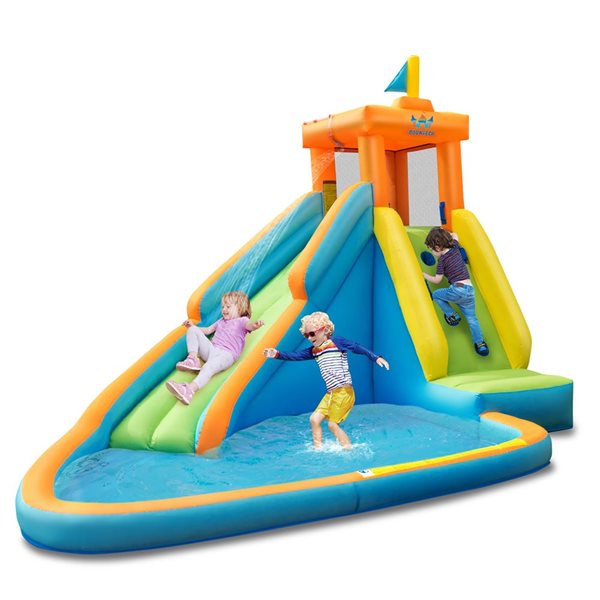 Image of Costway | 156-In Inflatable Plastic Bounce House With Water Pool | Rona