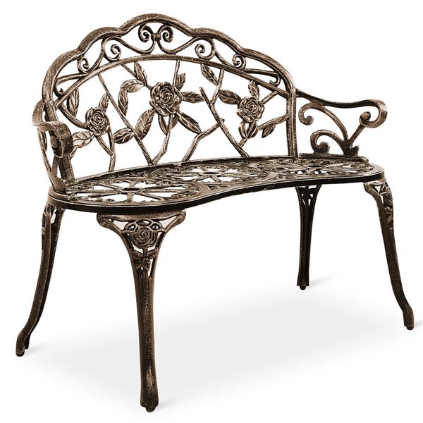 Costway 21-in x 31-in Bronze Garden Bench