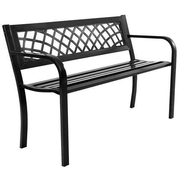 Costway 20-in x 30-in Black Garden Bench