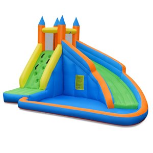 Costway 156-in Inflatable Nylon Water Slide Bounce House