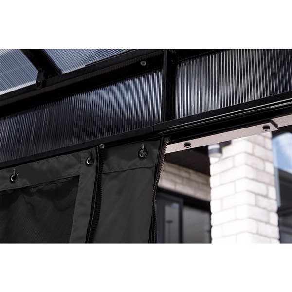 Sojag Diani Black 10 x 12-ft Polyester Gazebo Curtains