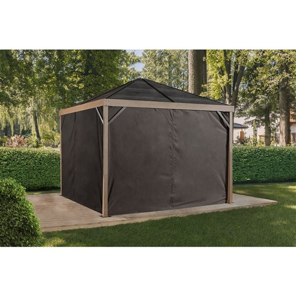 Sojag Sanibel Brown 8 x 8-ft Polyester Gazebo Curtains