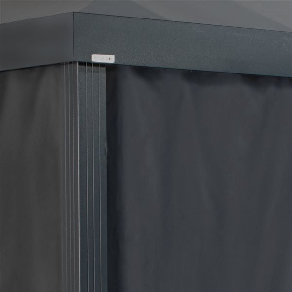 Sojag Monteserra Black 10 x 12-ft Polyester Gazebo Curtains