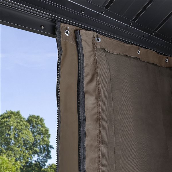 Sojag Sanibel Brown 10 x 10-ft Polyester Gazebo Curtains