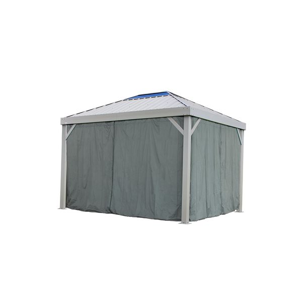 Sojag Skylight Grey 10 x 12-ft Spun Polyester Gazebo Curtains 135 ...