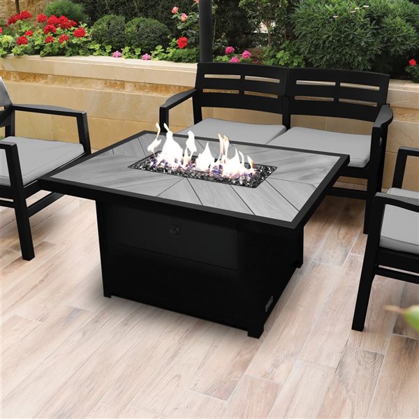 Table avec foyer intégré au gaz propane liquide Sunbeam 51,2 po 50 000