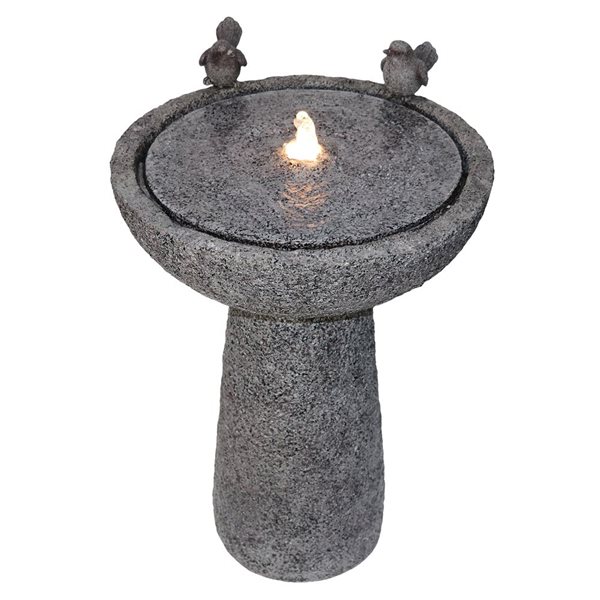 HILINE GIFT LTD. HiLine Gift Bird Bath Fountain Outdoor with Warm
