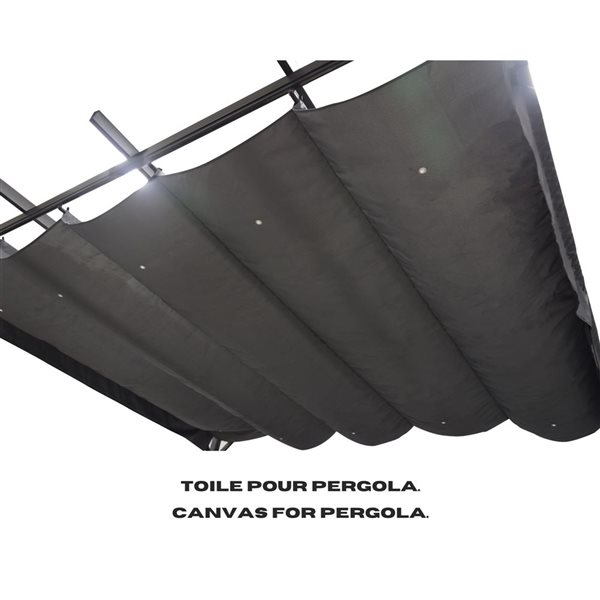 F. Corriveau International San Luis 10 x 12-ft Grey Pergola Canopy