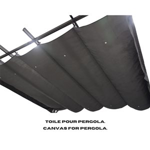 F. Corriveau International San Luis 10 x 10-ft Grey Pergola Canopy