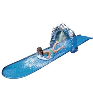 Pool Central 16-ft Blue and White Inflatable Ice Breaker Lawn Water Slide