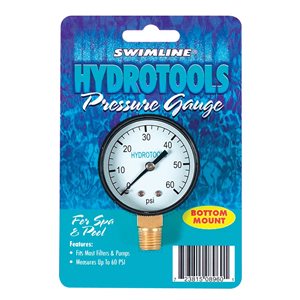 Swim Central HydroTools 60 psi Pool Filter Pump Pressure Gauge