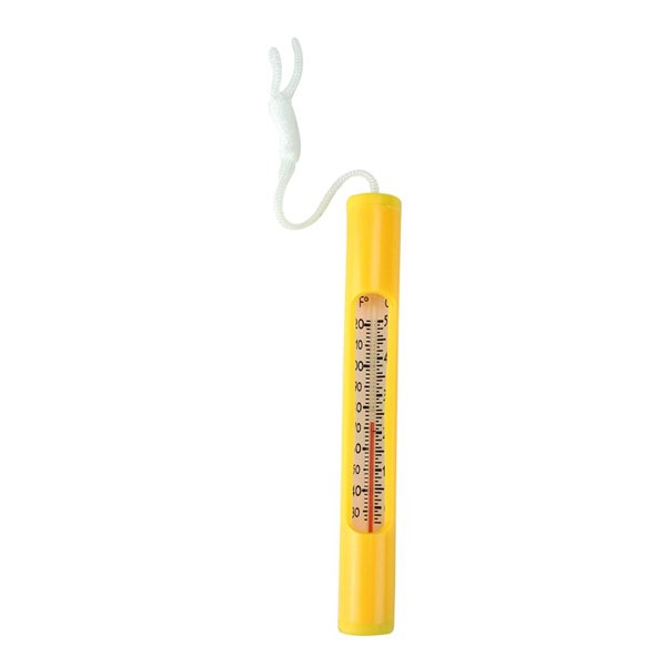 Northlight 6.75in Yellow Pool Thermometer with White Cord 32234693 RONA