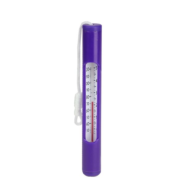 Northlight 6.75in Purple Round Pool Thermometer with White Cord