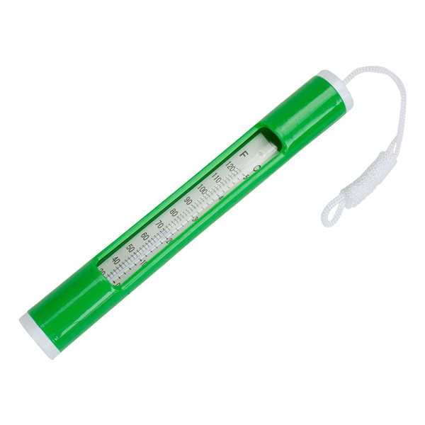 Northlight 6.75in Green Round Pool Thermometer with White Cord