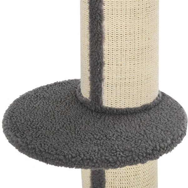 Arbre à Chat Compact 92 Cm PawHut - Griffoirs Sisal, Panier, Boules Suspendues, Pour Chats Jusqu'à 5 Kg