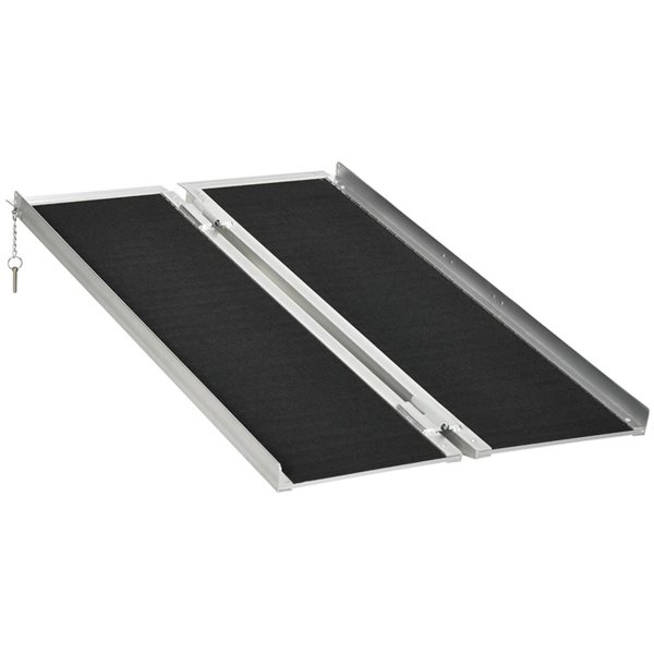 HOMCOM 4-ft Non-skid PVC Wheelchair Ramp