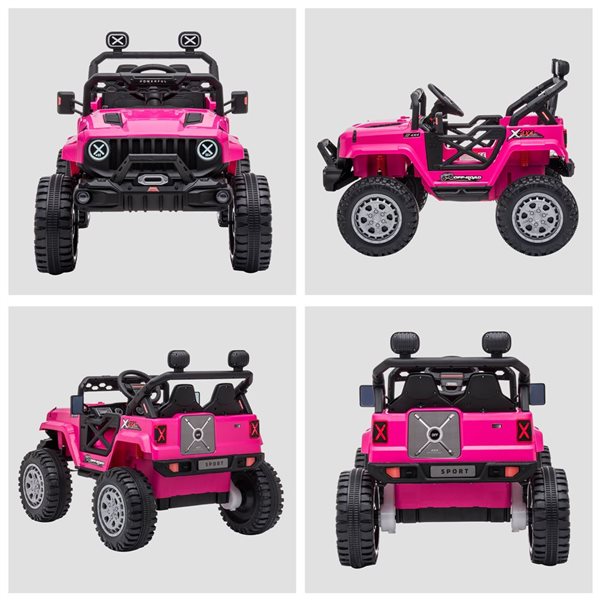 Kids Ride On Car - Electric Toddler Vehicle With LED Lights, Music & Radar Sounds 6V Battery Powered