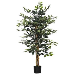 HOMCOM 4.5-ft Green Artificial Ficus Plants