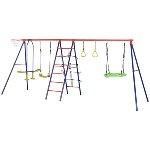 Ensemble de balançoires pour enfants 6 en 1 avec cadre en métal Outsunny