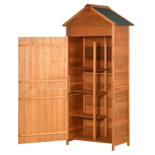 Outsunny 2.75-ft x 1.7-ft x 6-ft Garden Storage Shed