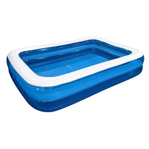 Pool Central Inflatable Rectangular Swimming Pool Blue and White 10-ft x 6-ft