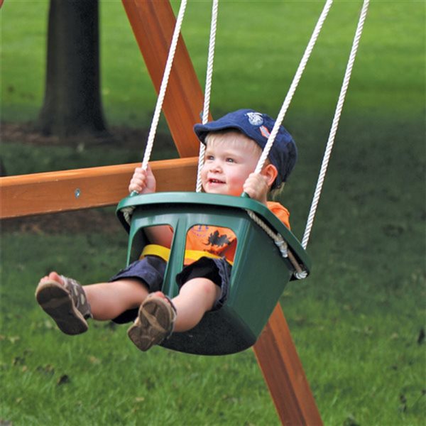 KidKraft Green moulded plastic child swing