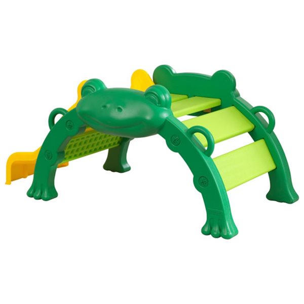 Structure d'escalade d'extérieur Hop and Slide pour enfants en forme de grenouille par KidKraft