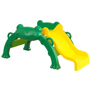 Structure d'escalade d'extérieur Hop and Slide pour enfants en forme de grenouille par KidKraft