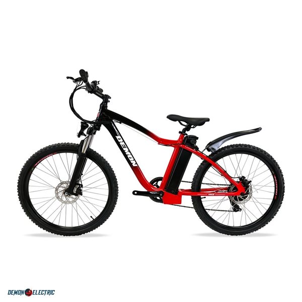 Demon Electric Argo 26-in Red Unisex Mountain E-Bike