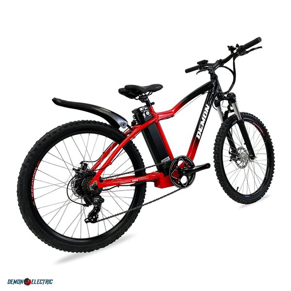 Demon Electric Argo 26-in Red Unisex Mountain E-Bike