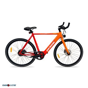 Vélo électrique unisexe Demon Electric 6ix City orange de 27,5 po