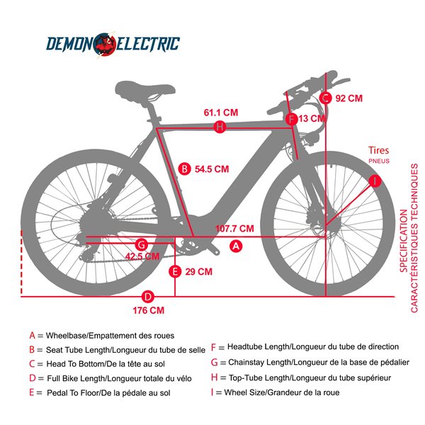 Vélo électrique unisexe Demon Electric 6ix City orange de 27,5 po
