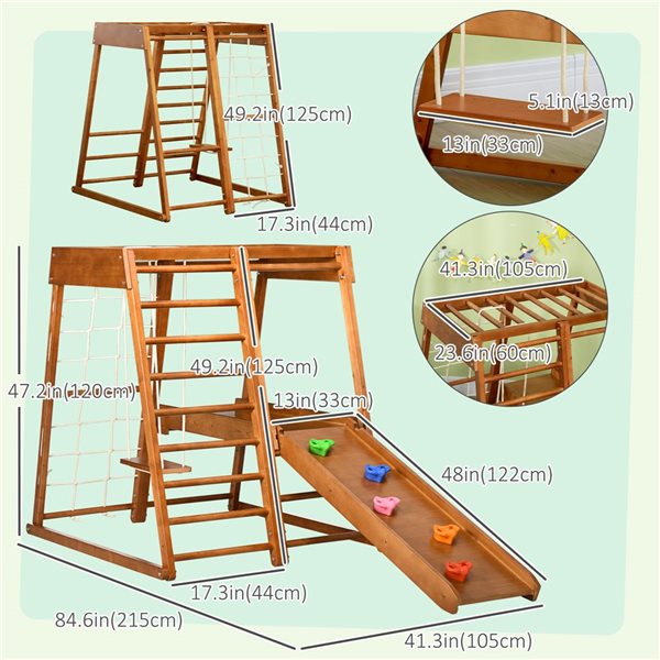 Qaba 6-in-1 Indoor Kid's Playground