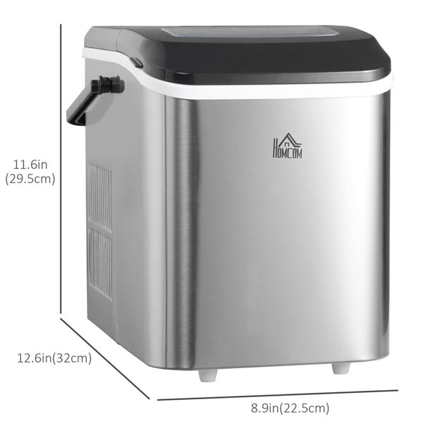 26lb Ice Maker with 2 Sizes of Ice Cubes 800158V80BK RONA