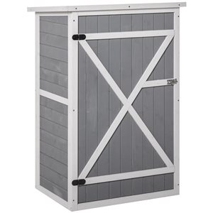 Outsunny 1.5 x 2-ft Wood Storage Shed with Asphalt Roof