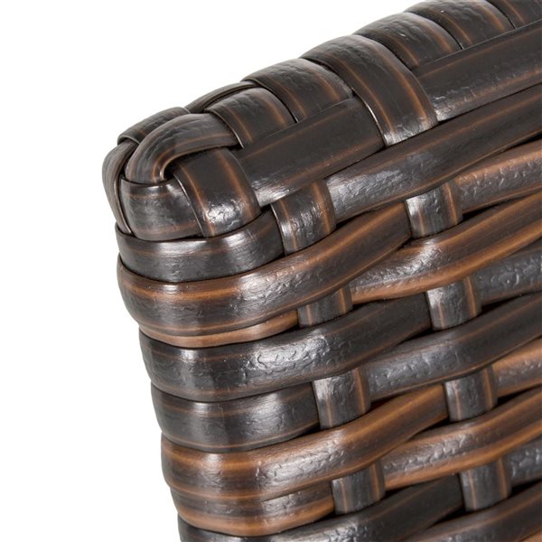 Outsunny Metal Frame Foldable Outdoor Wicker Chairs - 2-Piece