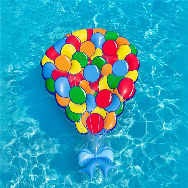 Swim Central 80-in Balloon Party Island Inflatable Pool Lounge Float ...