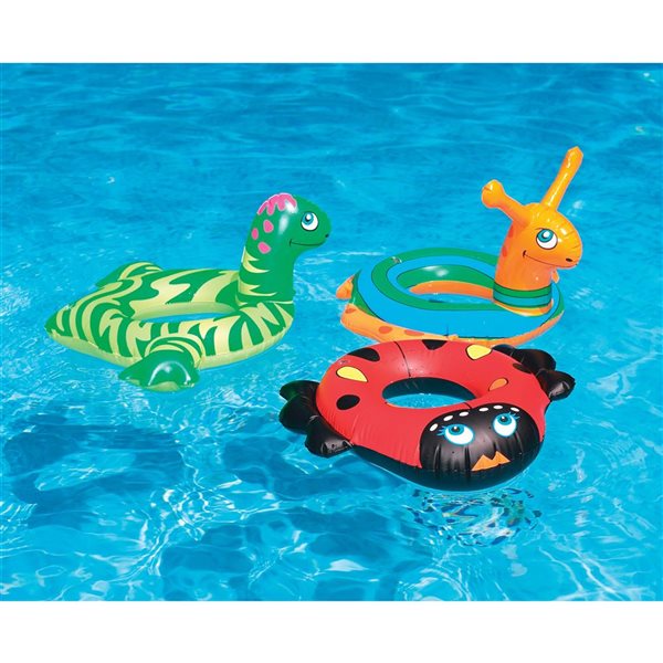Swim Central 24-in Orange and Blue Snail Inflatable Pool Float