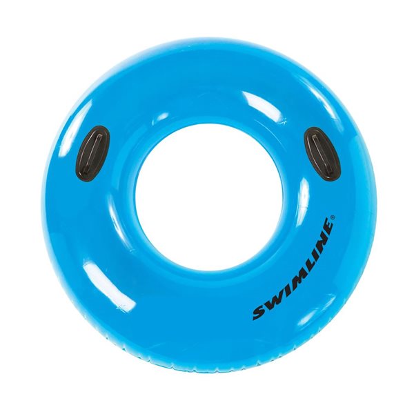 SWIM CENTRAL Swimming Pool Water Park Style Inflatable Handle Ring Suitable for Ages 4 And Up 48 In Blue