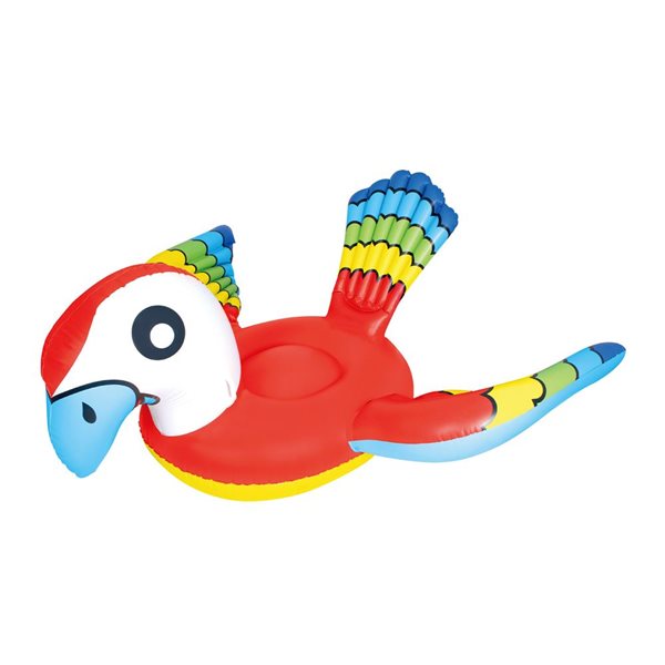 Northlight 87-in Red and Blue Jumbo Parrot Ride-On Inflatable Pool Float