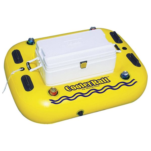 Swim Central 55-in Yellow and Black Inflatable Swimming Pool Float