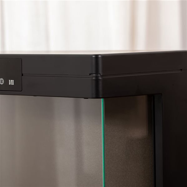 HOMCOM 12.8-in Black Fan-Forced Electric Fireplace