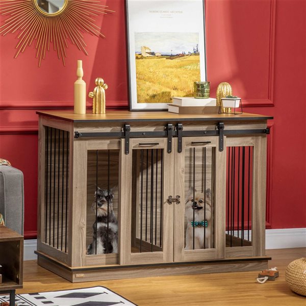 PawHut 34.75-in x 23.5-in x 47.25-in Medium Dog House