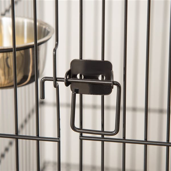 Grande cage pour oiseaux en acier 53,9 po PawHut avec support roulant