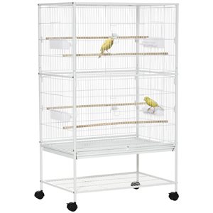 PawHut 52-in Large Steel Bird Cage with Rolling Stand