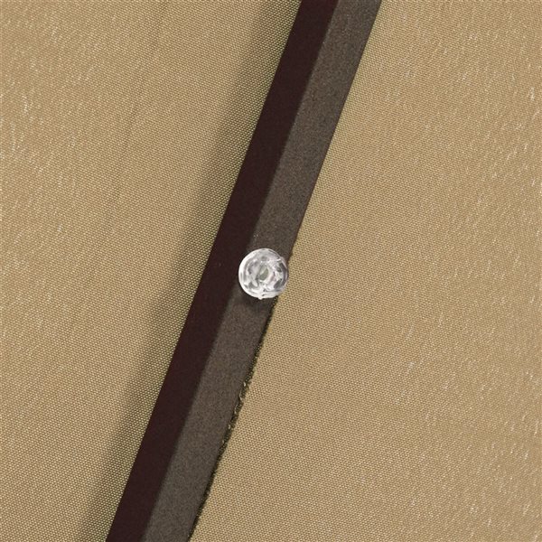 Outsunny 9.7-ft Coffee Brown Market Patio Umbrella with Crank Mechanism