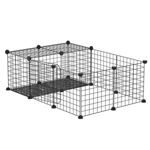 PawHut 16-Panel Metal Wire Small Animal Playpen