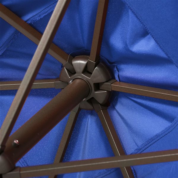Outsunny 9.7-ft Dark Blue Market Patio Umbrella with Crank Mechanism