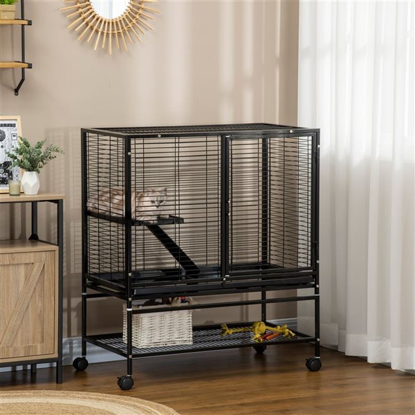 PawHut 2-Tier Small Animal Playpen Cage