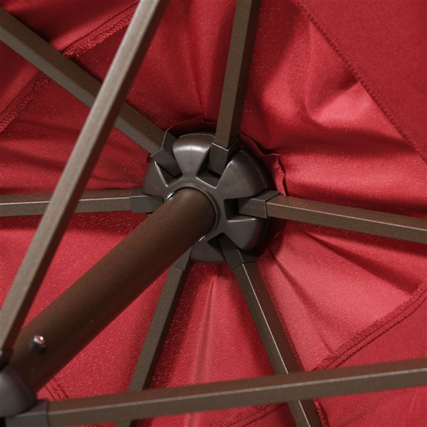 Outsunny 9.7-ft Wine Red Market Patio Umbrella with Crank Mechanism